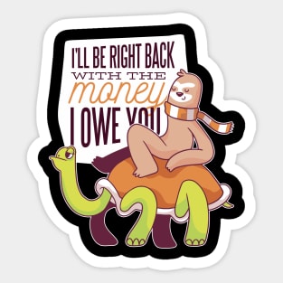 Funny Sloth Sticker